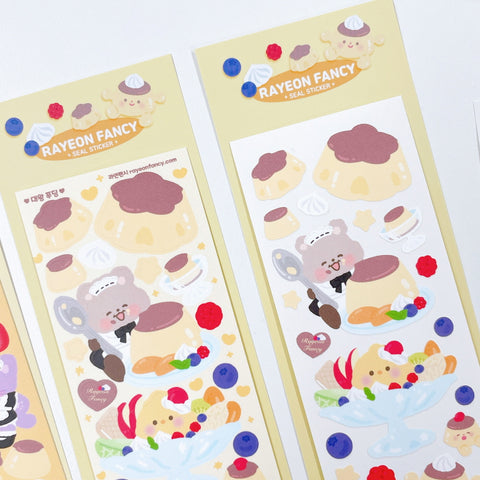 Rayeon Fancy / King Pudding stickers - Matte 貼紙