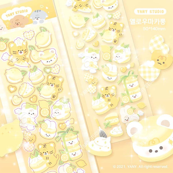 yany studio / Yellow Macaron stickers 貼紙.