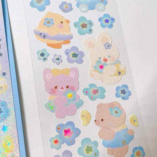 Rayeon Fancy / Flower Mari stickers - Hologram Aurora 貼紙