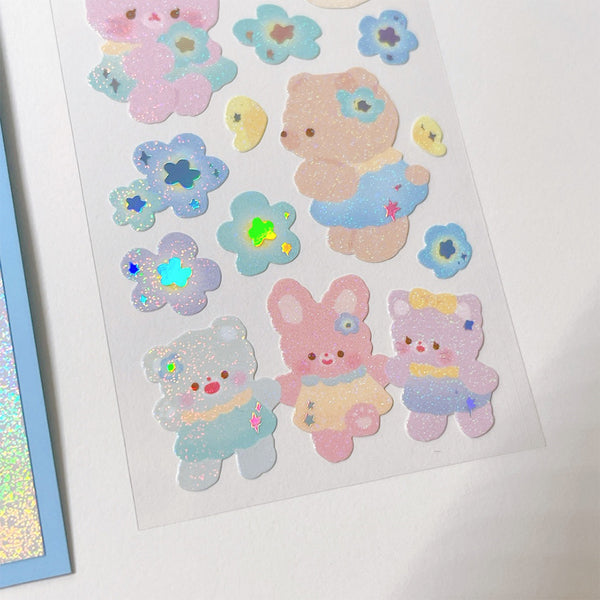 Rayeon Fancy / Flower Mari stickers - Hologram Aurora 貼紙