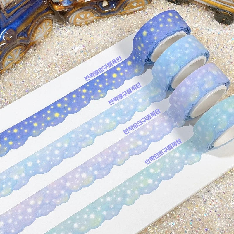 dalpong store / Glitter Sky Cloud Masking Tape  紙膠帶 (共4款) 單卷