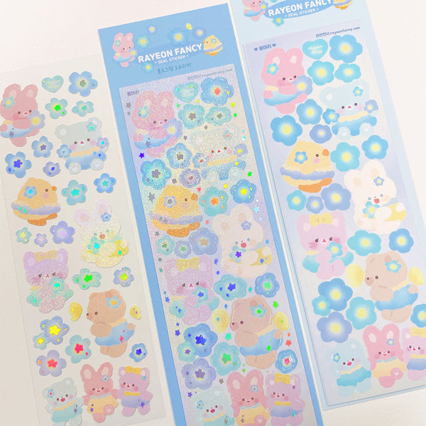 Rayeon Fancy / Flower Mari stickers - Hologram Aurora 貼紙