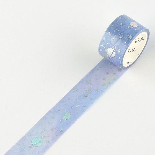 BGM / Macaroon Galaxy Purple Galaxy 20mm  Washi Tape 和紙膠帶