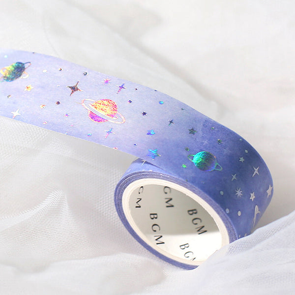 BGM / Macaroon Galaxy Purple Galaxy 20mm  Washi Tape 和紙膠帶