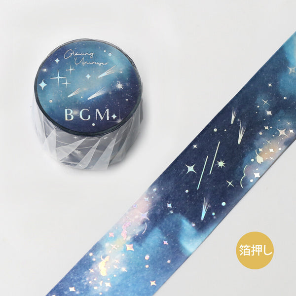 BGM / Foil Stamping Space - Galaxy 30 mm 和紙膠帶