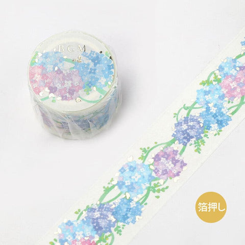 BGM /  Foil Stamping Lace Hydrangea 30 mm和紙膠帶