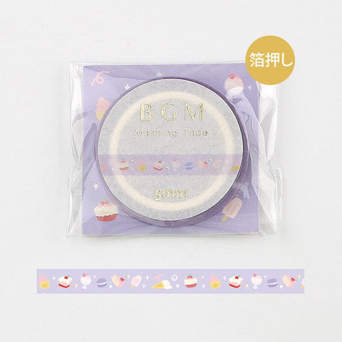 BGM / Washi Tape 5 mm Glitter Dessert 和紙膠帶