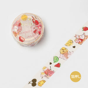 BGM /  Washi Tape Animal Sweets 15mm 和紙膠帶