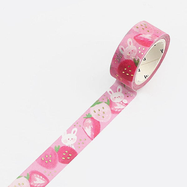 BGM / Washi Tape Crayon Land -Strawberry 15mm 和紙膠帶