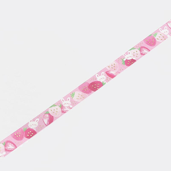 BGM / Washi Tape Crayon Land -Strawberry 15mm 和紙膠帶