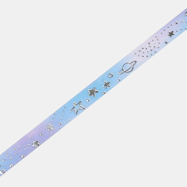 BGM / Washi Tape Life Foil Stamping Silver Galaxy 5mm 和紙膠帶