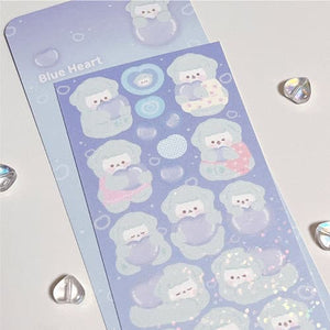 dalpong store/ Blue Heart stickers 貼紙