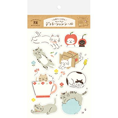 古川紙工 / 手帳用貼紙 小貓（可書寫）