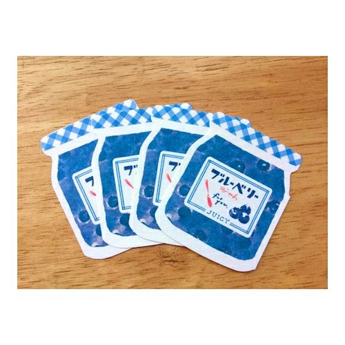 古川紙工 /  紙製麵包 果醬 mini letter set - Blueberry Jam