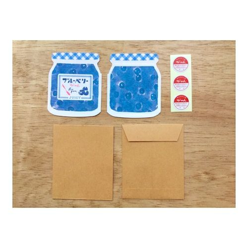 古川紙工 /  紙製麵包 果醬 mini letter set - Blueberry Jam