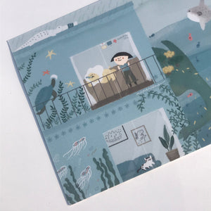 瓦片的瓦 / Rainy day is also good postcard 明信片.