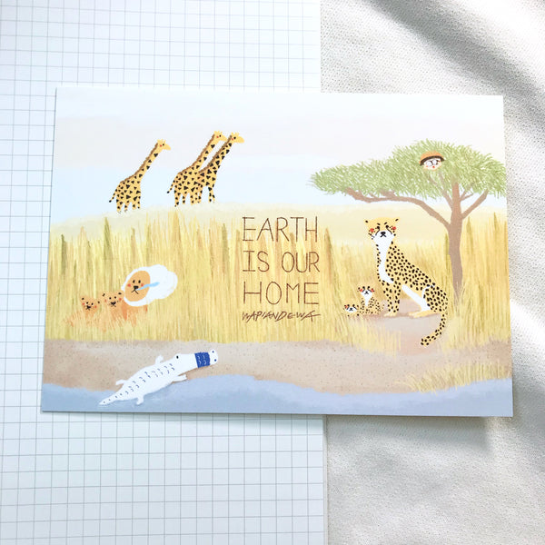 瓦片的瓦 /   Earth is our home postcard 明信片