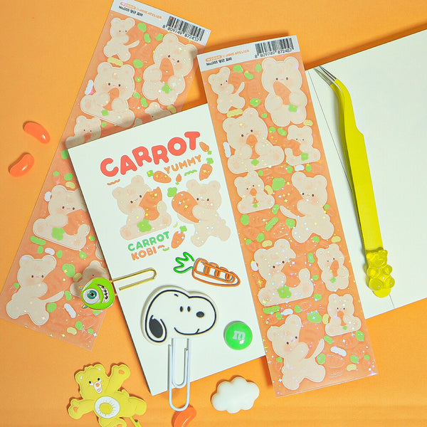 Joie Atelier / Star Glitter Carrot sticker 貼紙