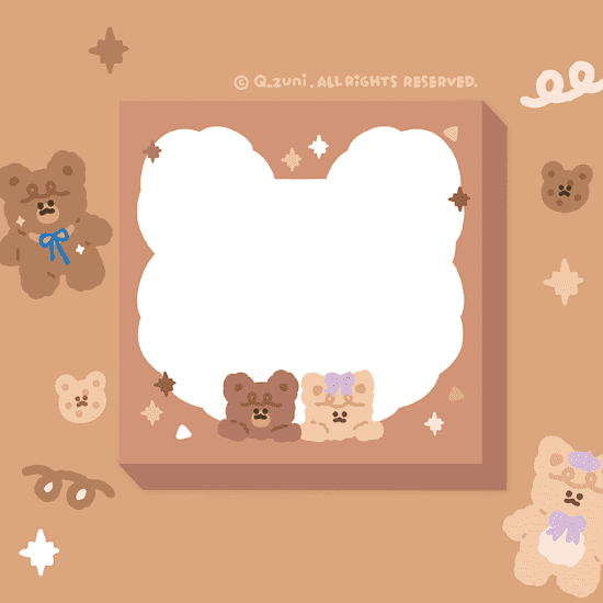 QZUNI / Cute Bear Bear memo