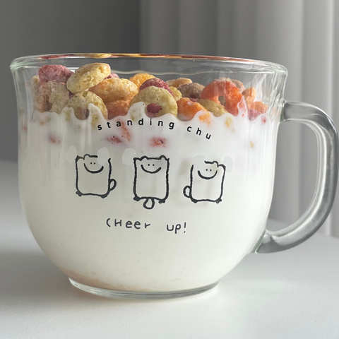standing chu / Cheer Up Cereal Cup 玻璃杯