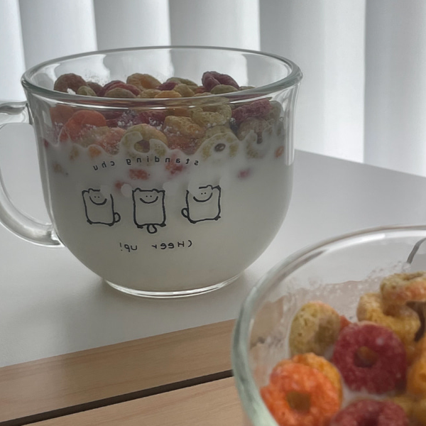 standing chu / Cheer Up Cereal Cup 玻璃杯