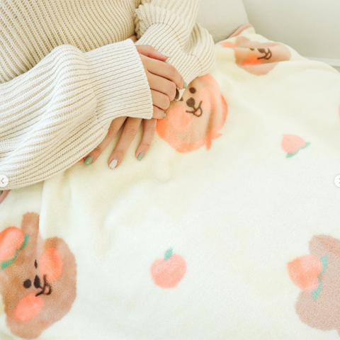 Young Forest /  Peach Baby Quokka Blanket