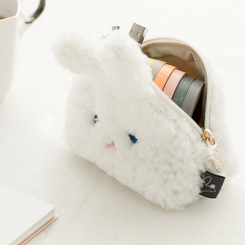 Livework / Piyo Halfmoon Pouch - White Bunny