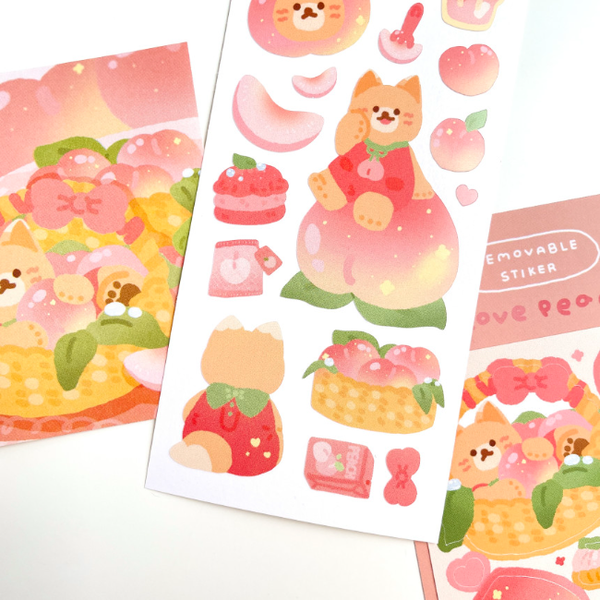 maybean / Peach sticker 貼紙