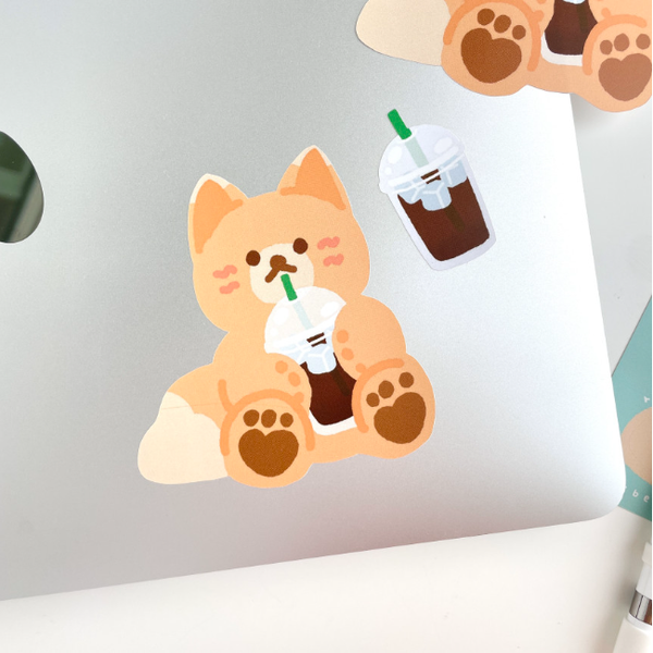 maybean /Drinking Coffee Removable sticker 貼紙