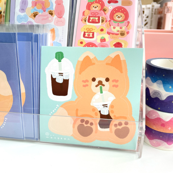 maybean /Drinking Coffee Removable sticker 貼紙