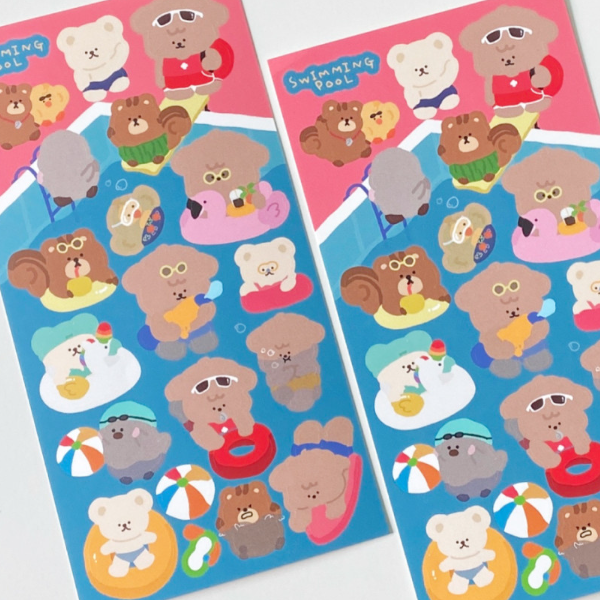 Moominzy / Summer Pool stickers 貼紙