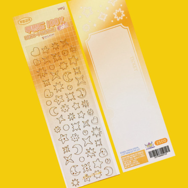 manta box / Transparent  100% DECO TWINKLE GOLD sticker 貼紙