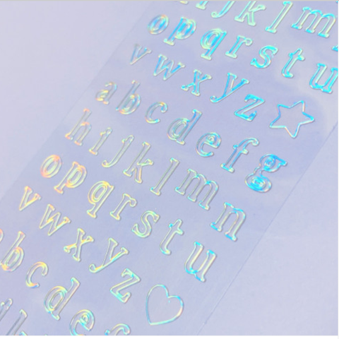 manta box / Transparent 100% - Alphabet lower case aurora sticker 貼紙
