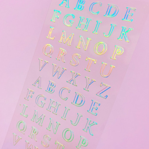 manta box / transparent 100% alphabet aurora sticker 貼紙