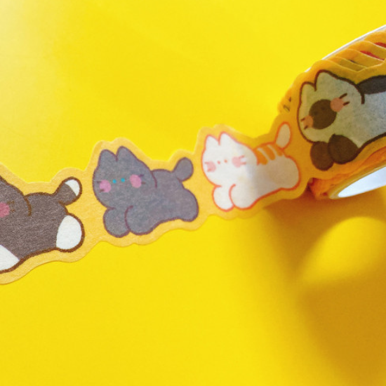 manta box / Running Cats Shaped Masking Tape 紙膠帶