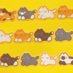 manta box / Running Cats Shaped Masking Tape 紙膠帶