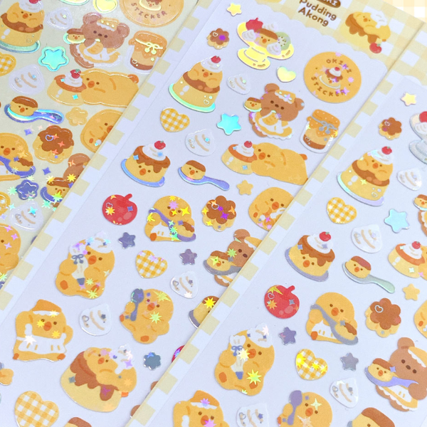 OKIKI / Pudding Akong stickers 貼紙