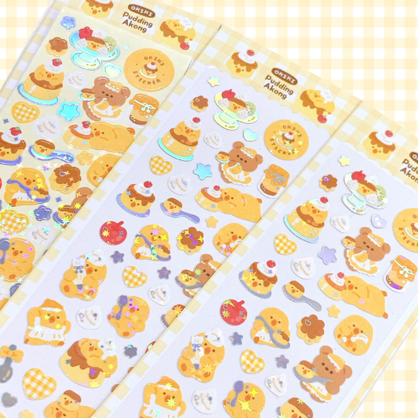 OKIKI / Pudding Akong stickers 貼紙