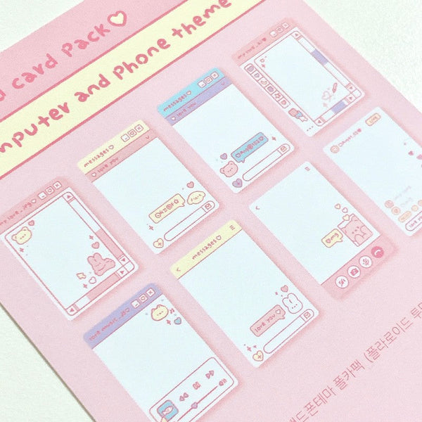 OKIKI / Polaroid card pack / computer and phone theme