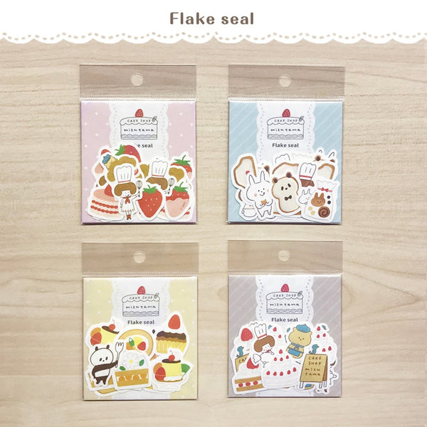 PAPIER PLATZ / CAKE SHOP mizutama Flake seal 貼紙包 （４款）