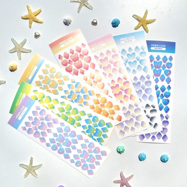 PROMLAND /  Line Glitter Gradient stickers 貼紙