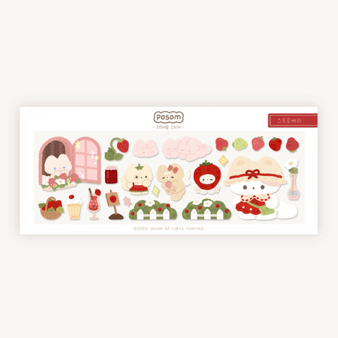 Posom / Strawberry stickers 貼紙