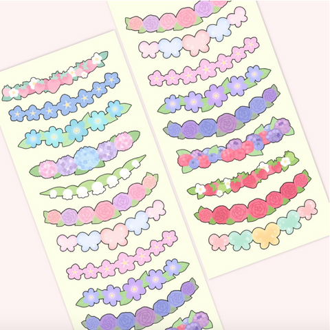 Rayeon Fancy / Flower garland stickers.
