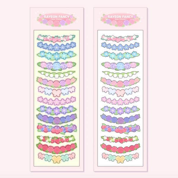 Rayeon Fancy / Flower garland stickers.