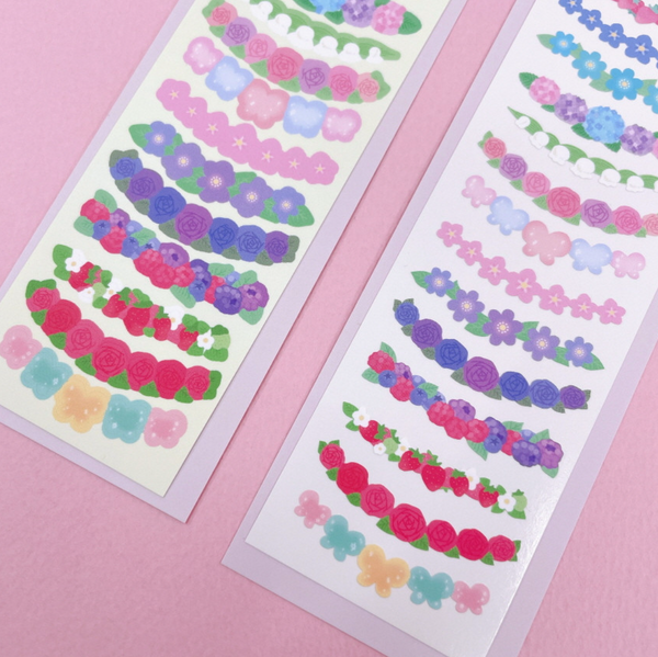 Rayeon Fancy / Flower garland stickers.