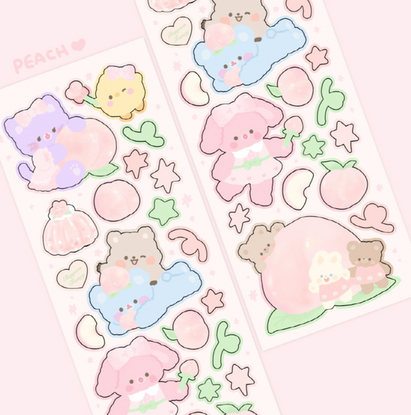 Rayeon Fancy / Fruit - Peach Stickers.