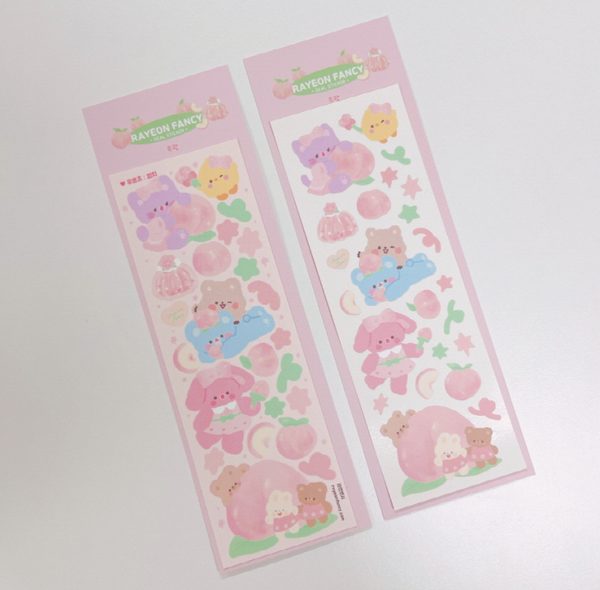 Rayeon Fancy / Fruit - Peach Stickers.