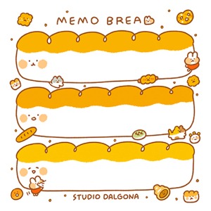 Studio Dalgona /  Memo Bread Memo 便條紙.