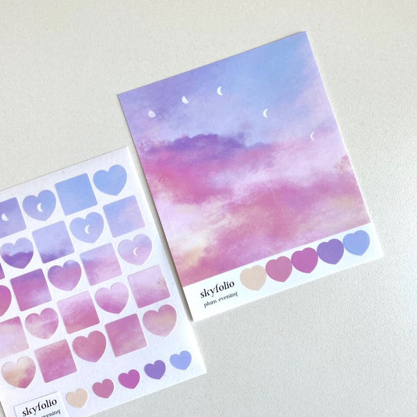 Skyfolio / plum evening stickers 貼紙