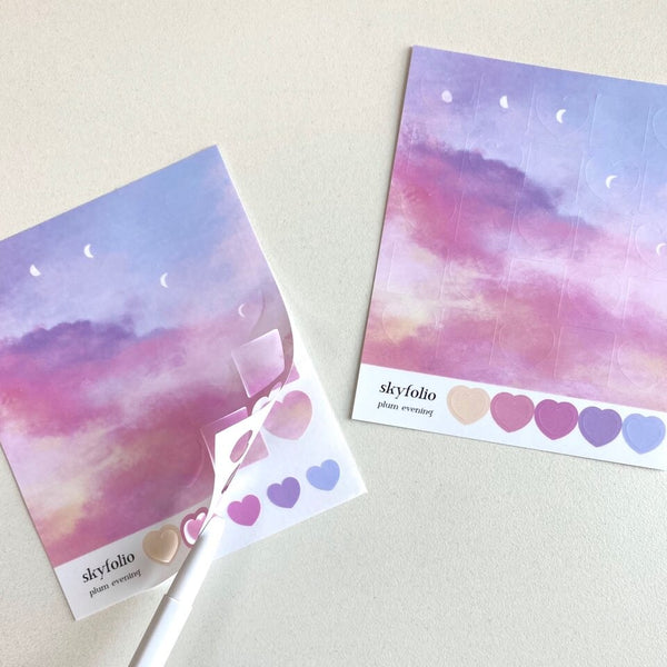 Skyfolio / plum evening stickers 貼紙